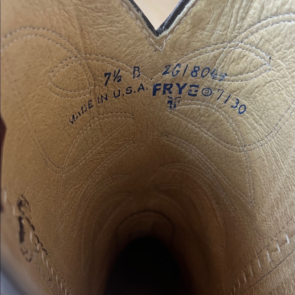 Frye Vintage 1970s or 1980s Redwood Leather Boots - Picture 4 of 6